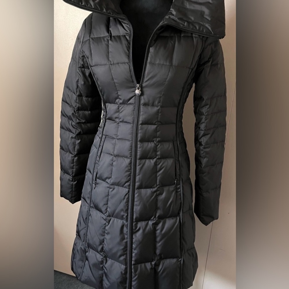 Laundry By Shelli Segal Black Long Puffer Jacket ❗️Broken Zipper❗️XS